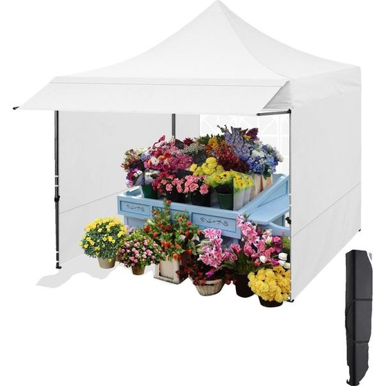 Pavillon, imperméable, toit réglable, blanc