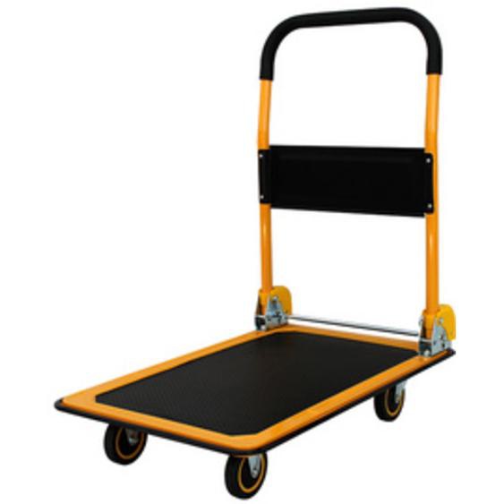 PAVO Chariot à plate-forme, capacité: 150 kg, noir/orange