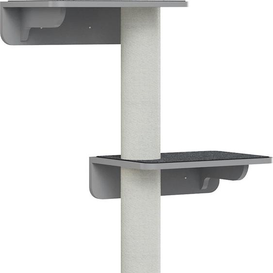 PawHut Arbre à chat mural, mur descalade pour chat, meuble pour chat, arbre à chat en bois, gris clair