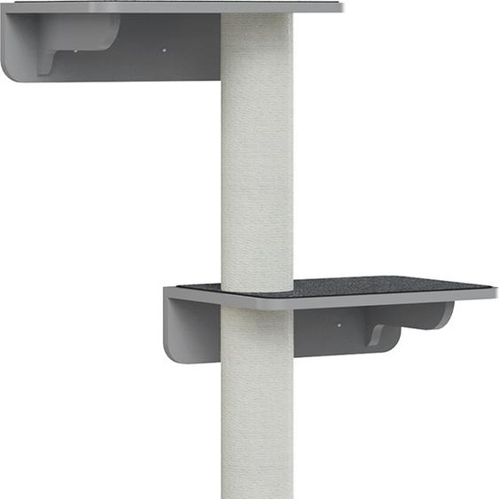 PawHut Arbre à chat mural, mur descalade pour chat, meuble pour chat, arbre à chat en bois, gris clair