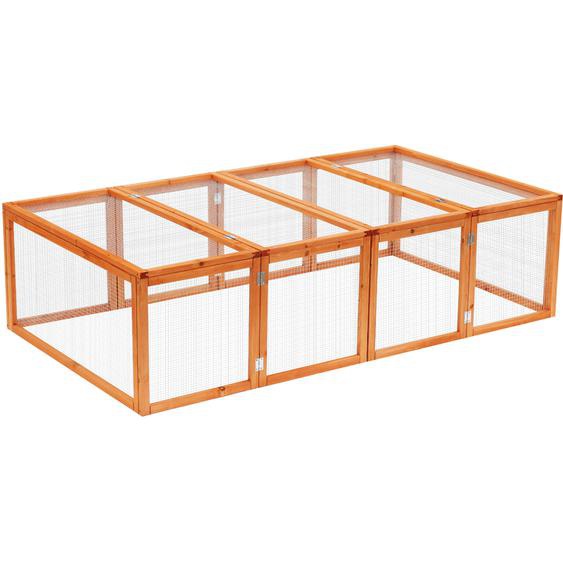 Clapier cage à lapins extérieur intérieur 2 portes supérieures 181L x 100l x 48H cm bois massif pin