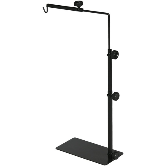 PawHut - Support pour lampe chauffante pour reptiles, réglable, avec socle, noir