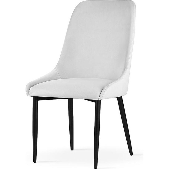 PAWS MÖBEL FEBE CHAISE argent scandinave moderne rembourrée chaise loft à haut dossier 95x49x59