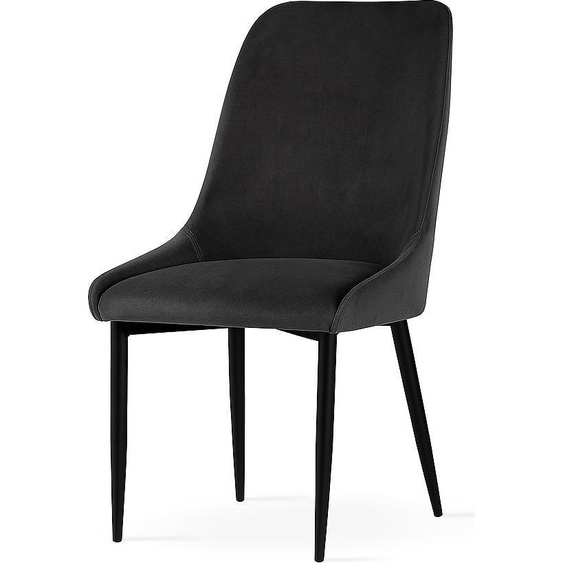 PAWS MÖBEL FEBE CHAISE graphite gris scandinave moderne rembourrée chaise loft à haut dossier 95x49x59