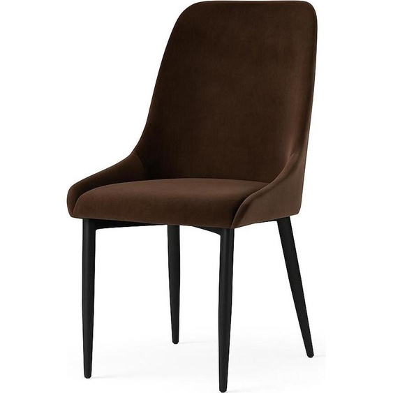 PAWS MÖBEL FEBE CHAISE marron scandinave moderne rembourrée chaise loft à haut dossier 95x49x59