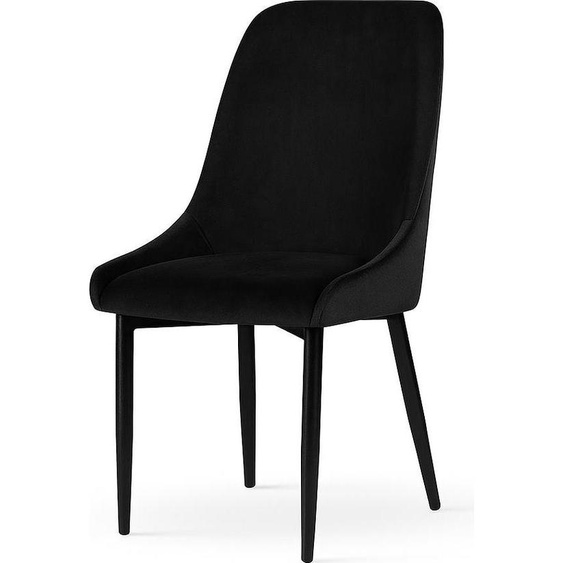 PAWS MÖBEL FEBE CHAISE noire scandinave moderne rembourrée chaise loft à haut dossier 95x49x59