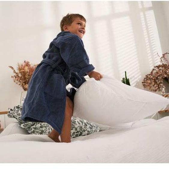 Peignoir à capuche enfant 100% Coton BIO, DOUCEUR NATURE