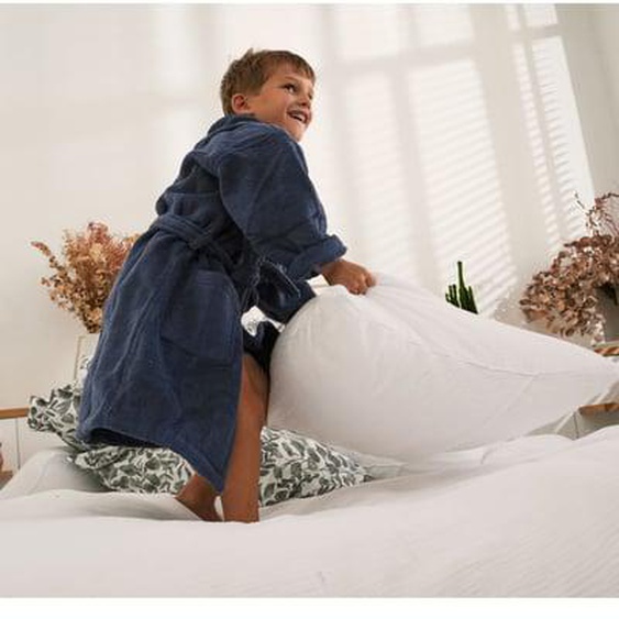 Peignoir à capuche enfant 100% Coton BIO, DOUCEUR NATURE
