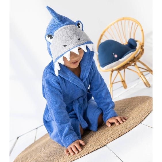 Peignoir de bain enfant requin éponge coton - 340g/m² -