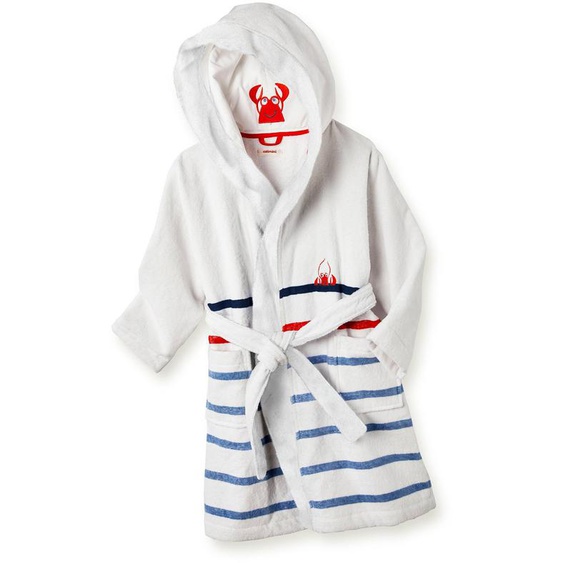 Peignoir De Bain Garçon Créativ Côtier Coton Blanc