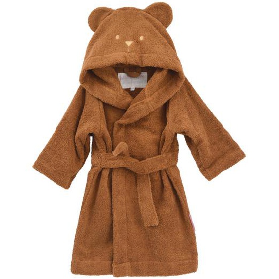Peignoir Enfant Coton Bio Ourson Caramel