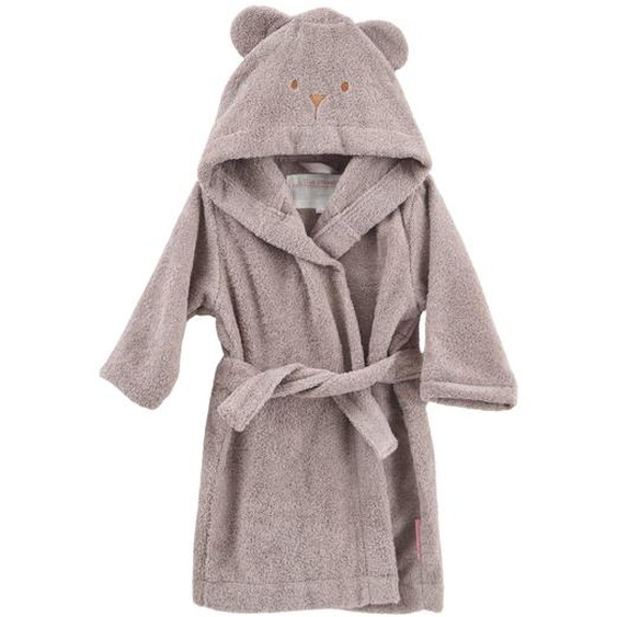 Peignoir Enfant Coton Bio Ourson Lilas