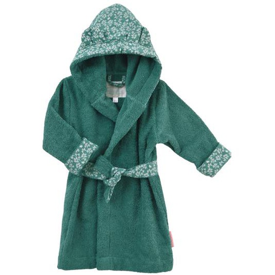 Peignoir Enfant Coton Bio Vert Émeraude