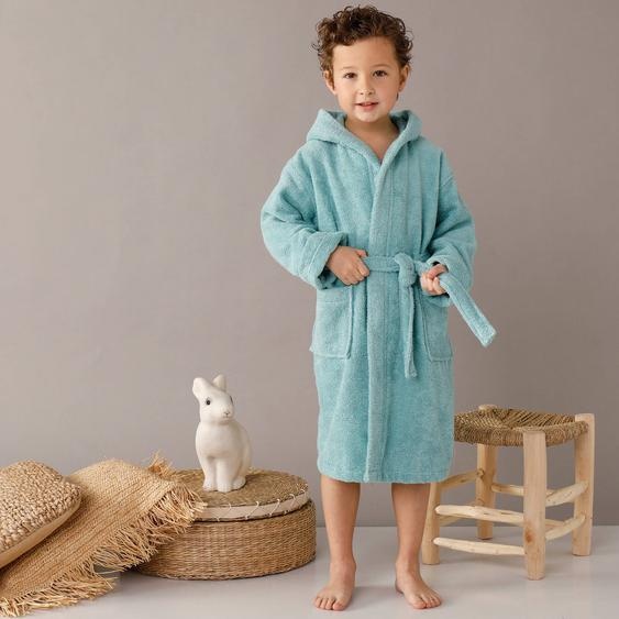Peignoir enfant éponge bouclette à capuche - 12/14 Ans - Vert - Colombine Des Petits