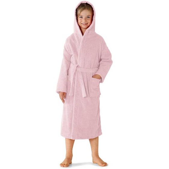 Peignoir enfant éponge bouclette à capuche - 8/10 Ans - Rose - Colombine Des Petits