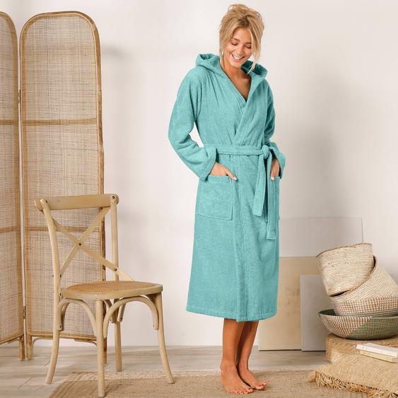 Peignoir Mixte Adulte Col Capuche Éponge Bouclette - Colombine