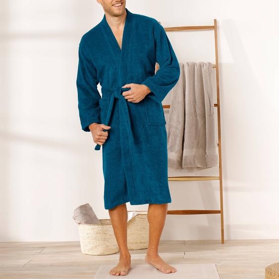 Peignoir Mixte Adulte Col Kimono Éponge Bouclette - Colombine