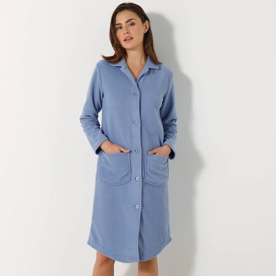 Peignoir polaire boutonné -
