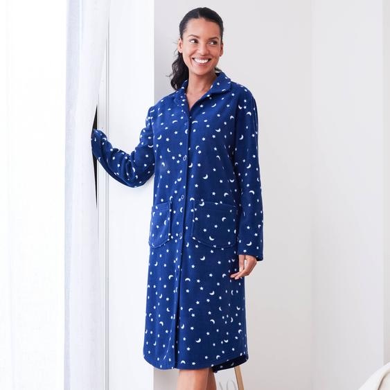 Peignoir polaire imprimé étoiles -
