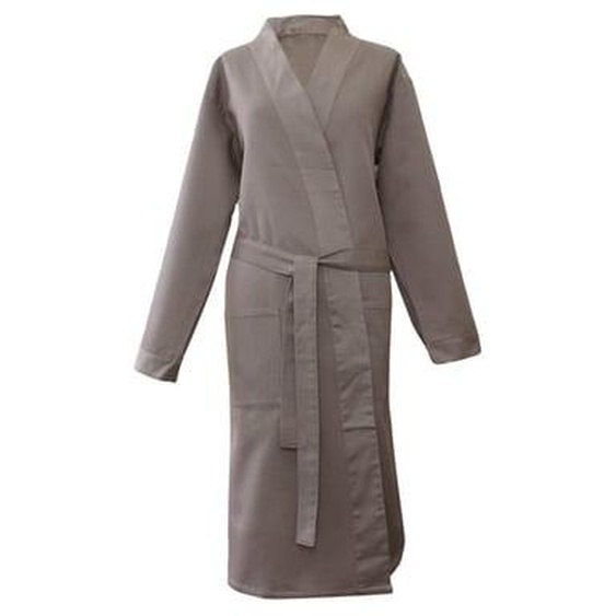 Peignoir pur coton bio Plaisance etain