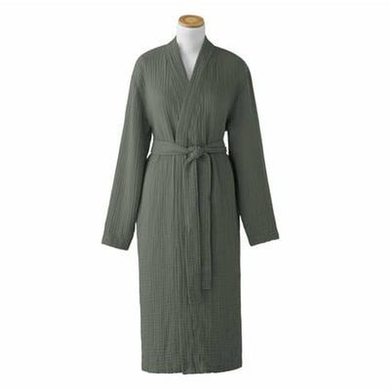 Peignoir uni en gaze de coton, BONHEUR