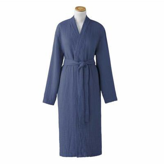 Peignoir uni en gaze de coton, BONHEUR