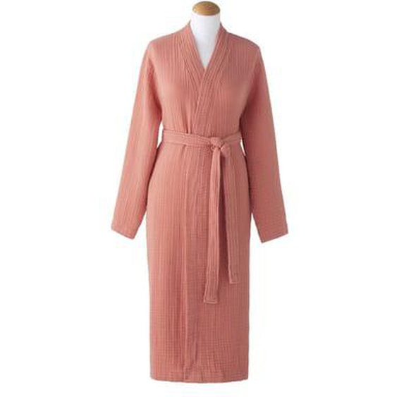 Peignoir uni en gaze de coton, BONHEUR