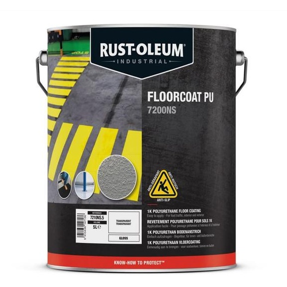 Peinture antidérapante jaune signal RAL 1023 SUPERGRIP 1K seau 5L - RUST-OLEUM - 7144NS.5