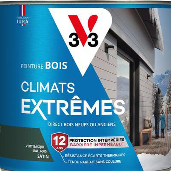 Peinture Bois Climats Extrêmes® Satin vert bruyere 2 L