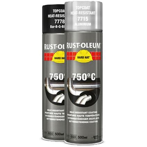 Peinture finitions Hard Hat® aluminium haute température 750° 500ml - RUST-OLEUM - 7715