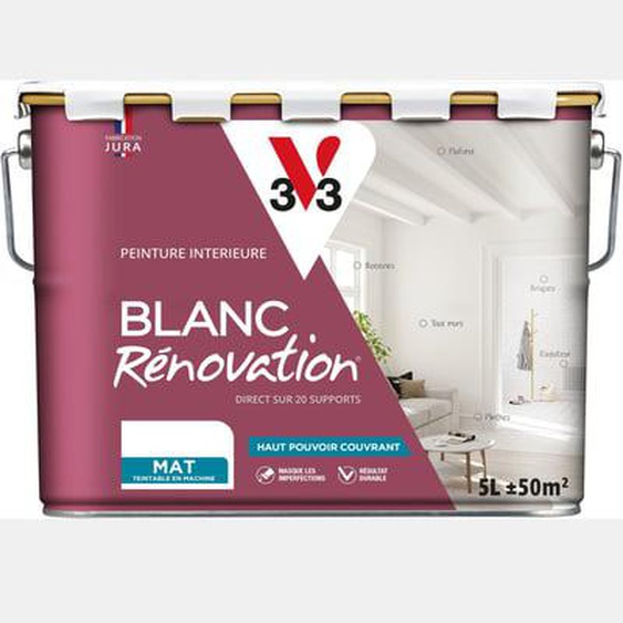 Peinture intérieure Blanc Rénovation® Mat 5 L