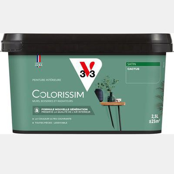 Peinture intérieure Colorissim Satin Argile kaki 2,5L