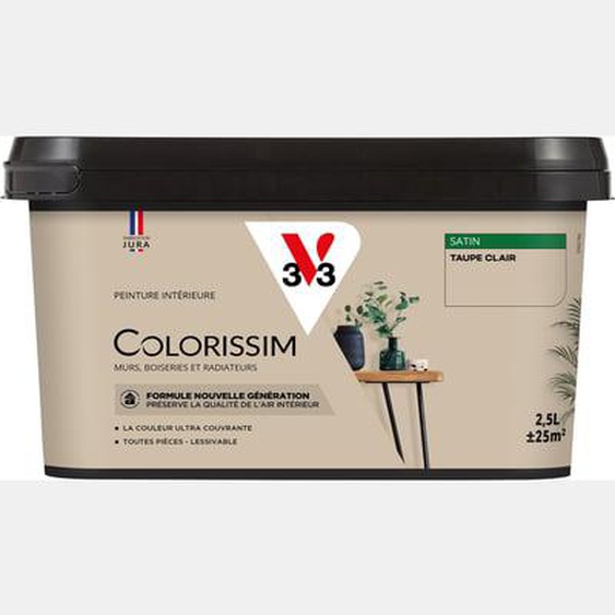 Peinture intérieure Colorissim Satin Argile kaki 2,5L