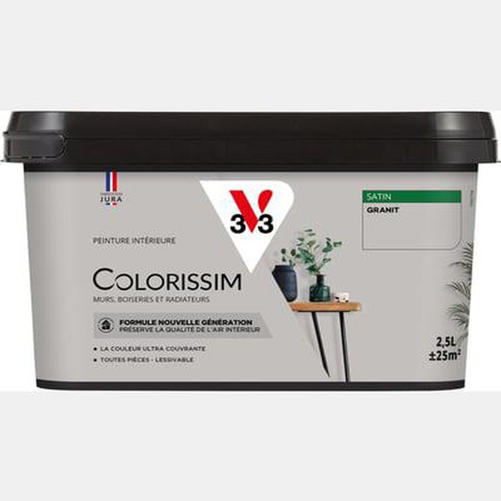 Peinture intérieure Colorissim Satin Argile kaki 2,5L