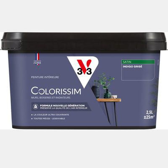 Peinture intérieure Colorissim Satin Argile kaki 2,5L