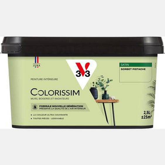 Peinture intérieure Colorissim Satin Argile kaki 2,5L