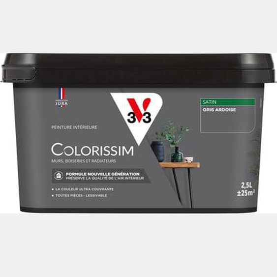 Peinture intérieure Colorissim Satin Argile kaki 2,5L
