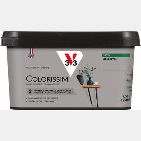 Peinture intérieure Colorissim Satin Argile kaki 2,5L