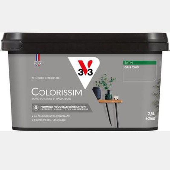 Peinture intérieure Colorissim Satin Argile kaki 2,5L