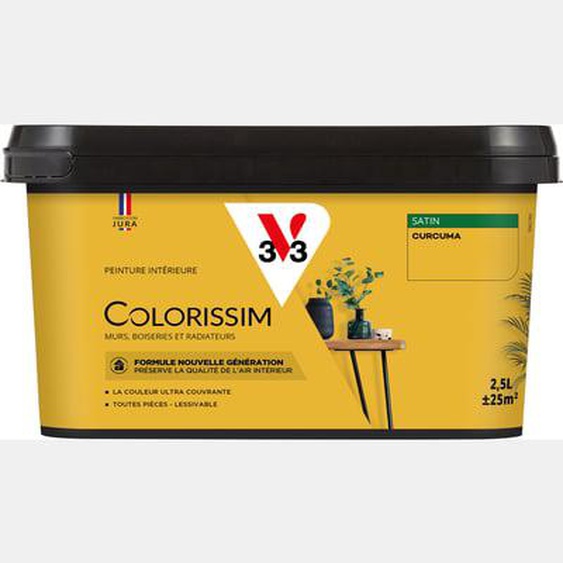 Peinture intérieure Colorissim Satin Argile kaki 2,5L