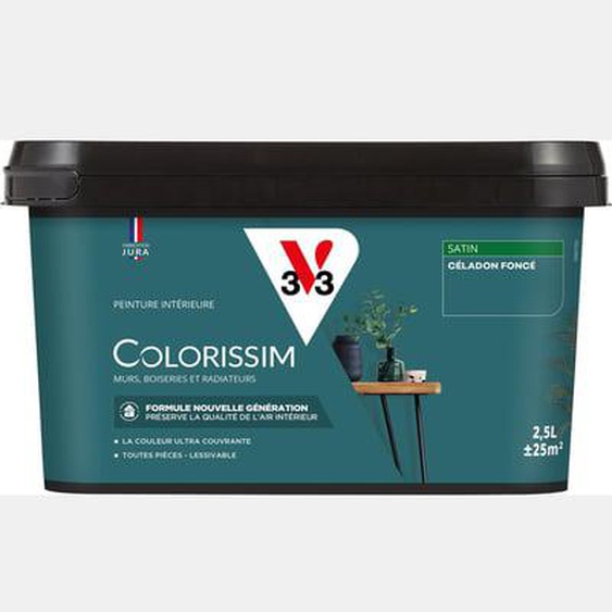Peinture intérieure Colorissim Satin Argile kaki 2,5L