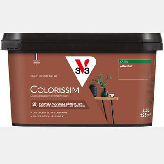Peinture intérieure Colorissim Satin Argile kaki 2,5L