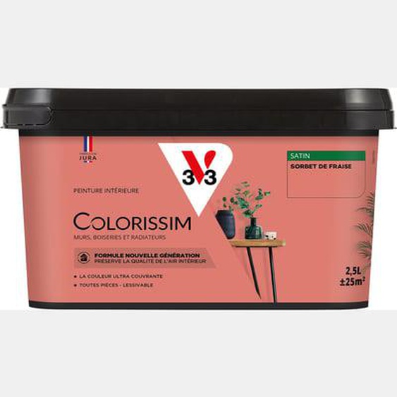 Peinture intérieure Colorissim Satin Argile kaki 2,5L