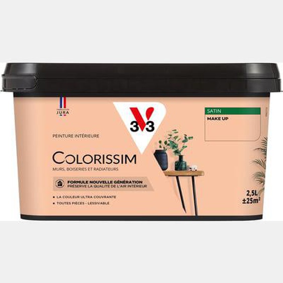 Peinture intérieure Colorissim Satin Argile kaki 2,5L