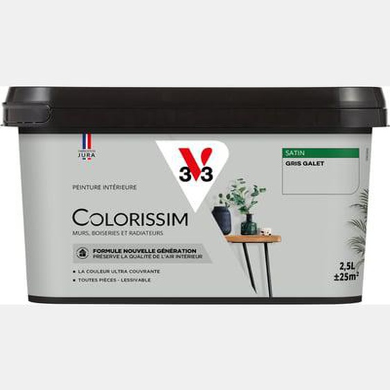 Peinture intérieure Colorissim Satin Argile kaki 2,5L