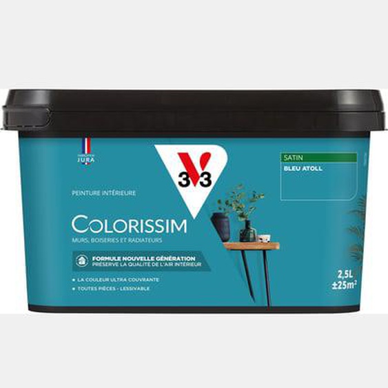 Peinture intérieure Colorissim Satin Argile kaki 2,5L
