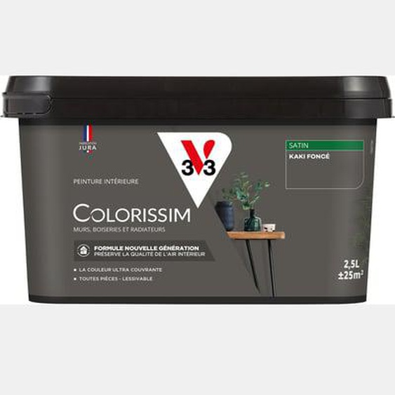 Peinture intérieure Colorissim Satin Argile kaki 2,5L