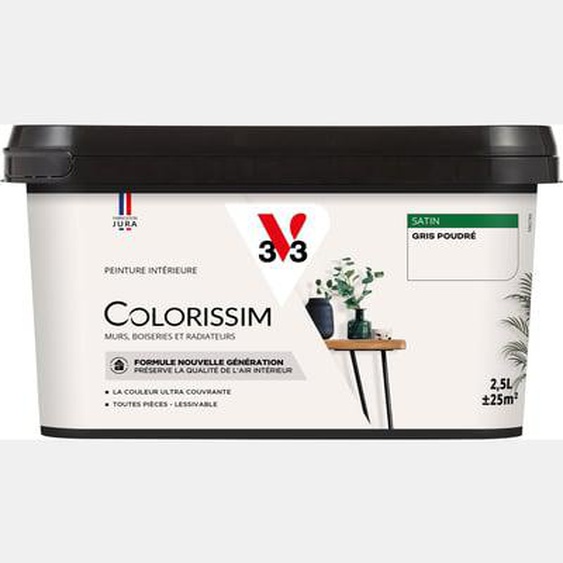 Peinture intérieure Colorissim Satin Argile kaki 2,5L