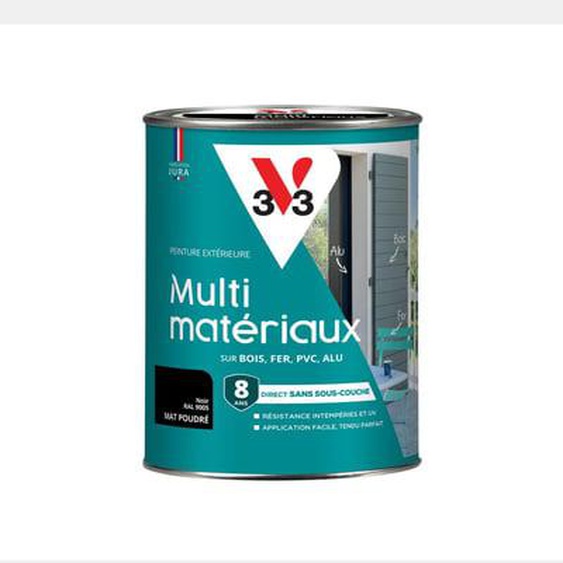Peinture Multi-Matériaux Mat Poudré gris bleuté 1,5 L