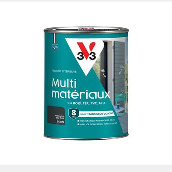 Peinture Multi-Matériaux Satin gris bleuté 1,5 L